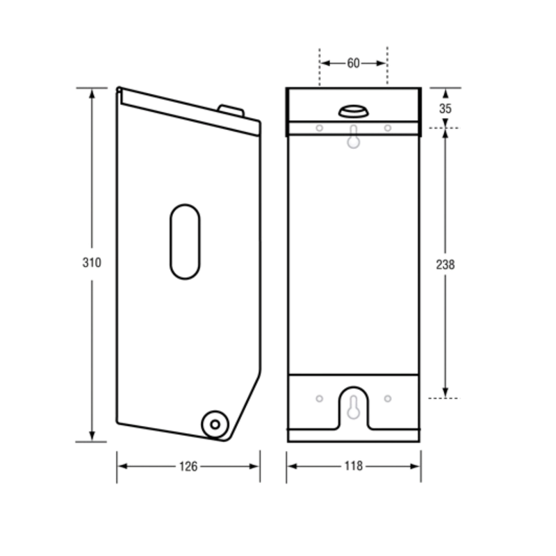 Double Toilet Roll Dispenser in White Powder Coat - ML832W