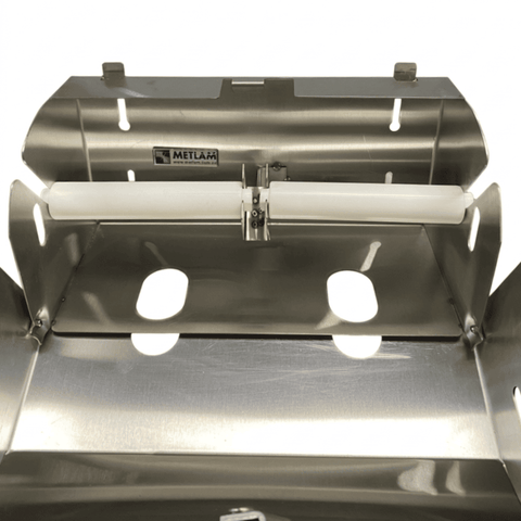Double Toilet Roll Holder Lockable in Satin Stainless Steel - ML835_TRH