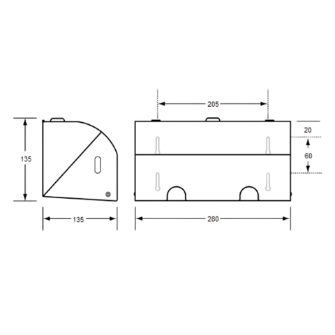 Double Toilet Roll Holder Lockable in Satin Stainless Steel - ML835_TRH