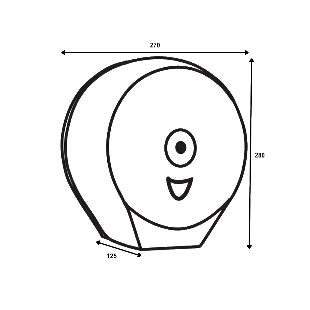Jumbo Toilet Roll Dispenser in Charcoal - ML840MKII_CHAR