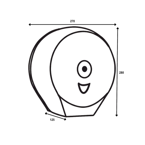 Jumbo Toilet Roll Dispenser in ABS White - ML840MKII_WHT