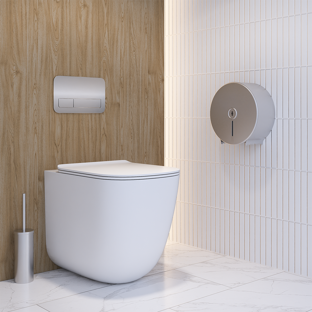 Jumbo Toilet Roll Dispenser in Satin Stainless Steel - ML841