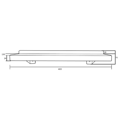 400mm Utility Shelf in Designer Black - ML951_400SHELF_DESIGNER