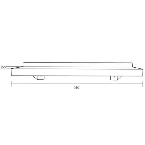 Changing Places Utility Shelf in Satin Stainless Steel - ML954_450SHELF_SS