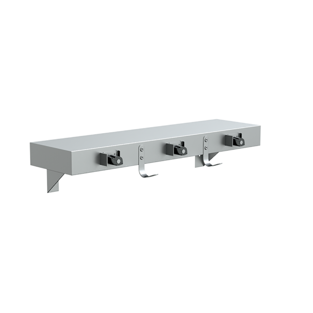 Utility Shelf with Holders, Hooks & Rail in Satin Stainless Steel - ML982_30