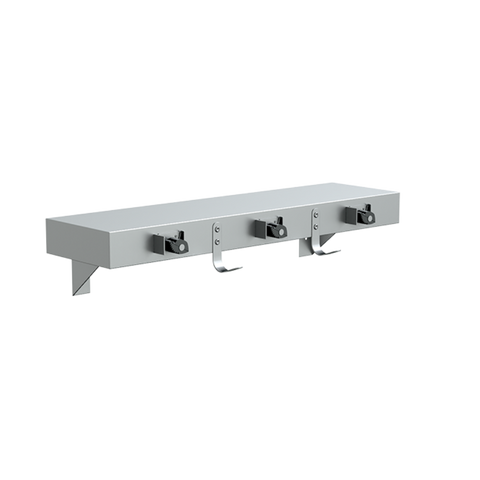 Utility Shelf with Holders, Hooks & Rail in Satin Stainless Steel - ML982_30