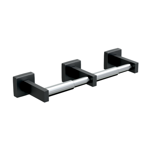Double Toilet Roll Holder in Designer Black - ML256_DESIGNER