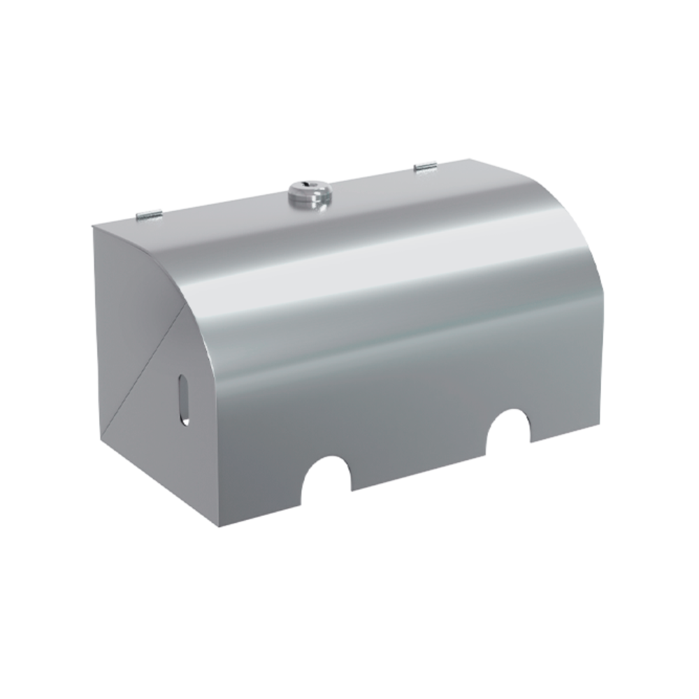 Double Toilet Roll Holder Lockable in Satin Stainless Steel - ML835_TRH