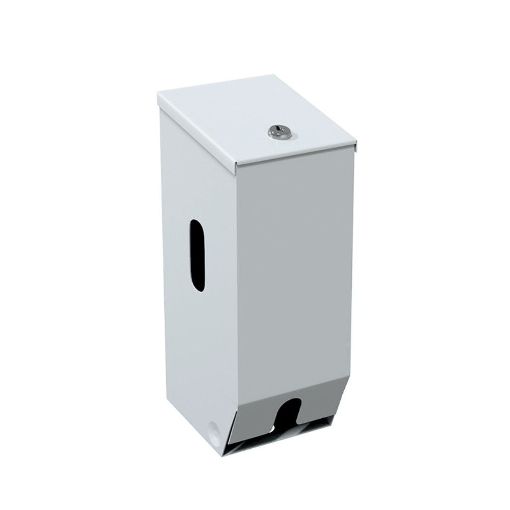 Double Toilet Roll Dispenser in White Powder Coat - ML832W