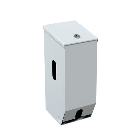 Double Toilet Roll Dispenser in White Powder Coat - ML832W