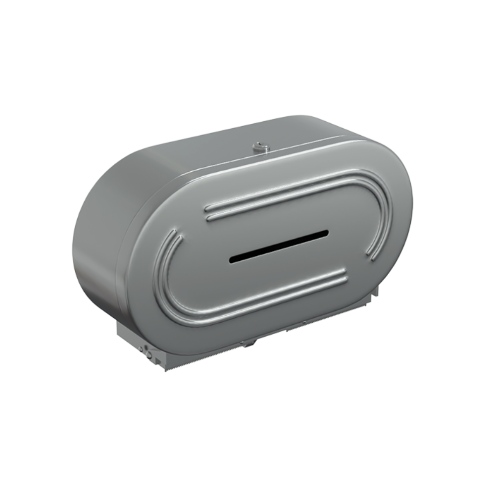 Double Jumbo Toilet Roll Dispenser in Satin Stainless Steel - ML841DBL
