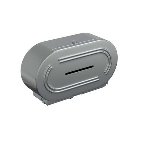 Double Jumbo Toilet Roll Dispenser in Satin Stainless Steel - ML841DBL