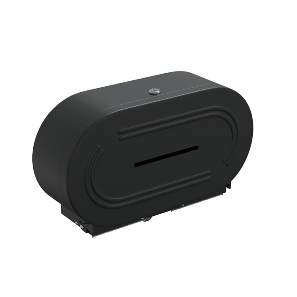 Double Jumbo Toilet Roll Dispenser in Designer Black - ML841DBL_DESIGNER