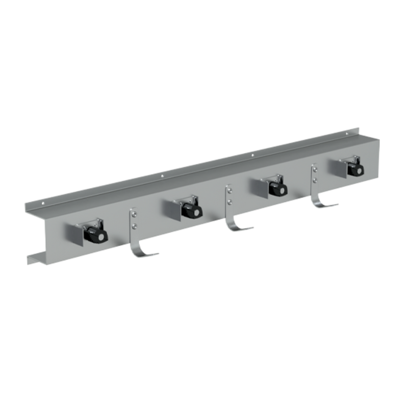 Mop & Broom Holder with Hooks in Satin Stainless Steel - ML983_4