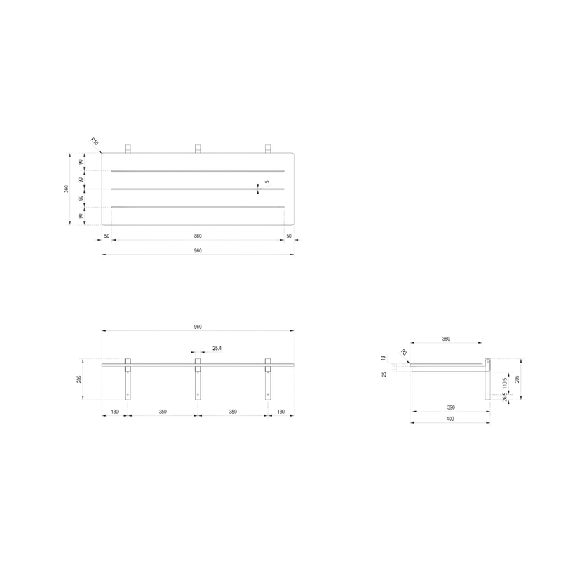 Accessible Folding Shower Seat in Compact Laminate - ML991_CL