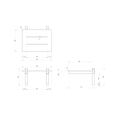 Folding Shower Seat in Compact Laminate - ML992_CL