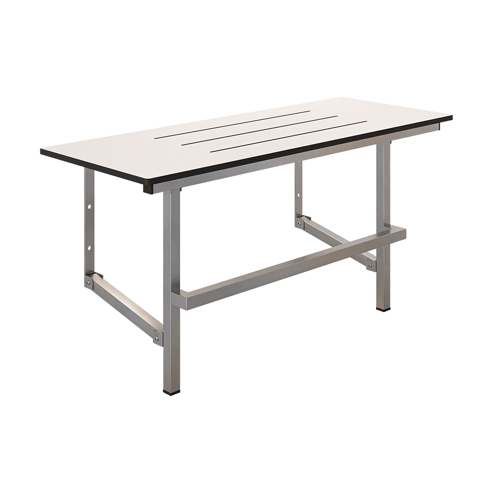 Accessible Folding Shower Seat with Handle in Phenolic - ML995_PH