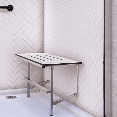 Changing Places Folding Shower Seat with Handle in Phenolic - ML998_PH