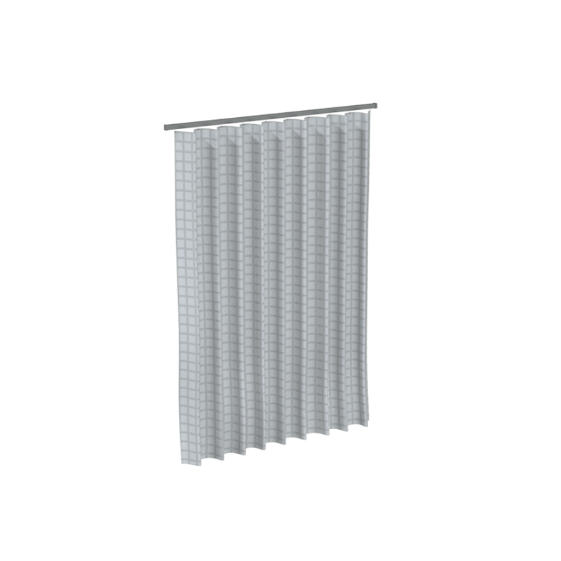 1500mm x 1800mm Box Stripe Polyester Shower Curtain - SC_WBS1518