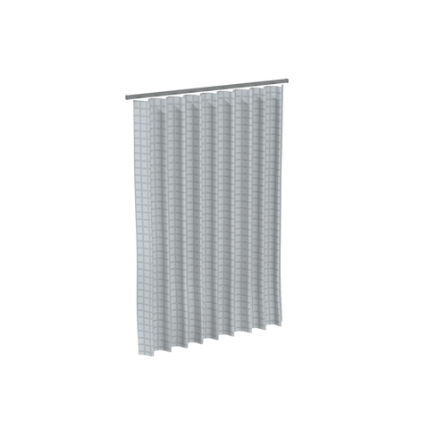 3000mm x 1800mm Box Stripe Polyester Shower Curtain - SC_WBS3018
