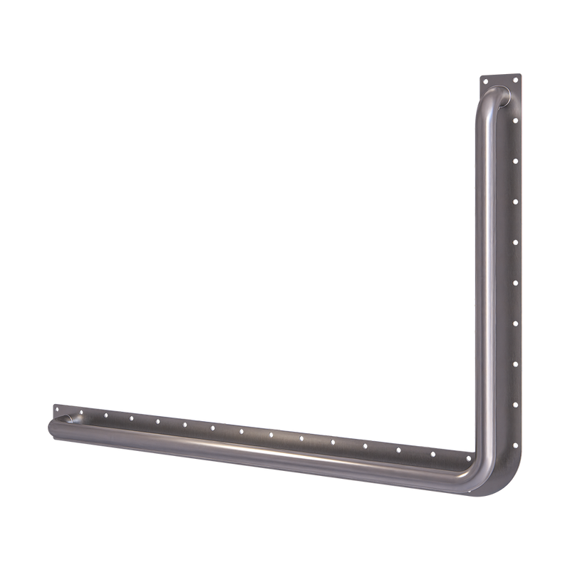 90° Anti-Ligature Left Hand Grab Rail in Satin Stainless Steel - MLR103_AL