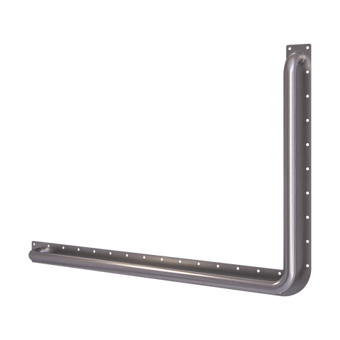90° Anti-Ligature Left Hand Grab Rail in Satin Stainless Steel - MLR103_AL