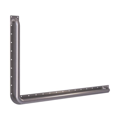 90° Anti-Ligature Right Hand Grab Rail in Satin Stainless Steel - MLR104_AL