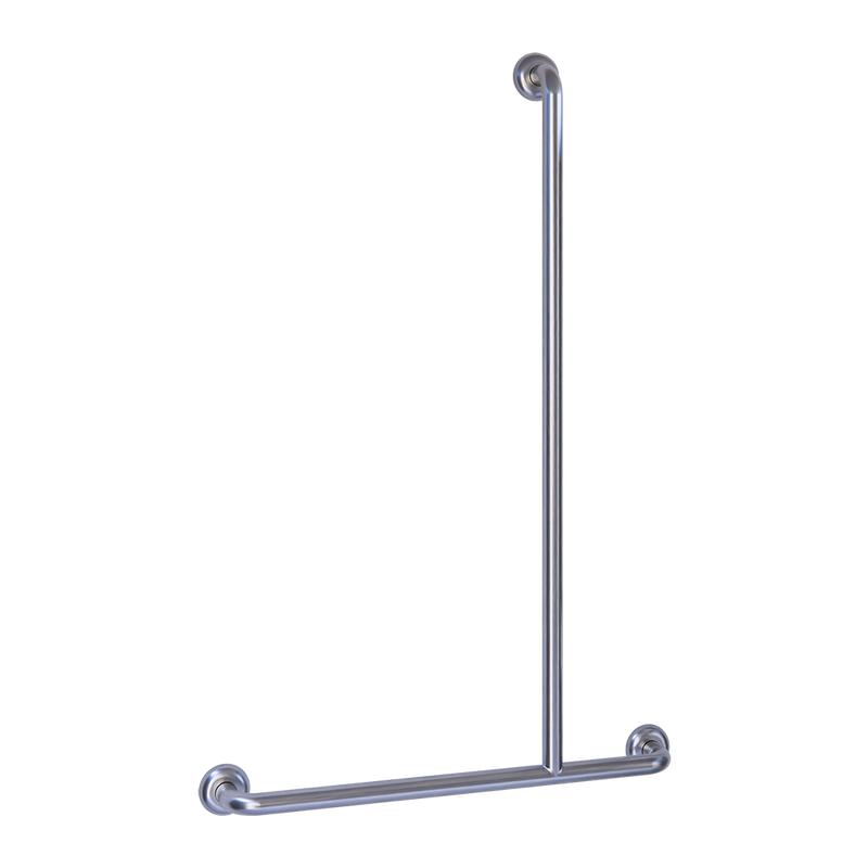 Bariatric Offset Flush Mount Shower RH Grab Rail in Satin Stainless Steel - MLRB_108_SS