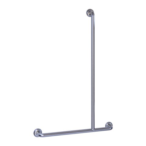 Bariatric Offset Flush Mount Shower RH Grab Rail in Satin Stainless Steel - MLRB_108_SS