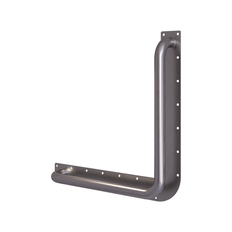 90° Ambulant Anti-Ligature Grab Rail in Satin Stainless Steel - MLR112_AL