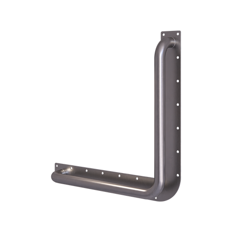 90° Ambulant Anti-Ligature Grab Rail in Satin Stainless Steel - MLR112_AL