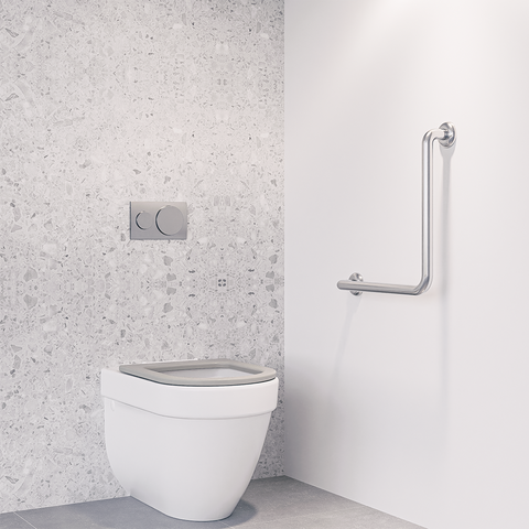 90° Ambulant Grab Rail in Satin Stainless Steel - MLR112_SS