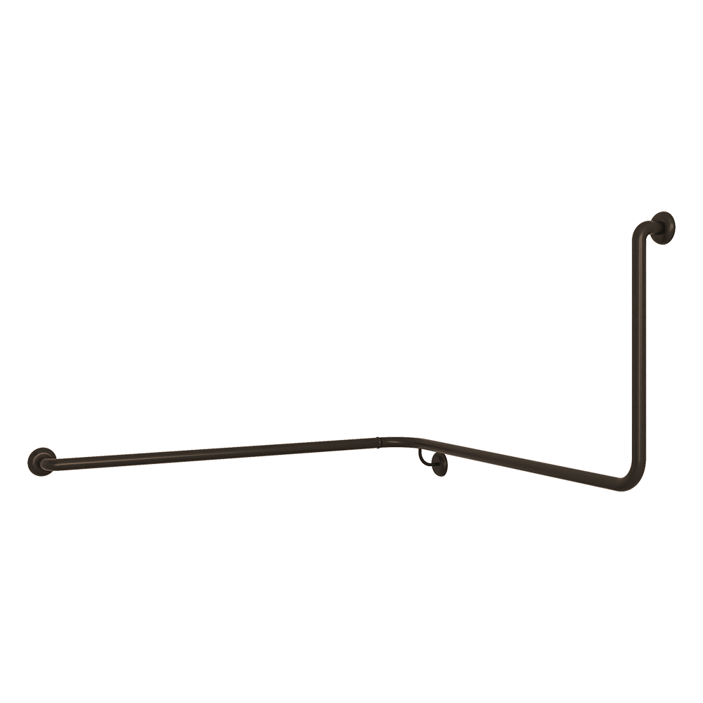 90° Flush Mount Wrap Around Modular Grab Rail LH in Designer Black - MLR115MOD_DESIGNER