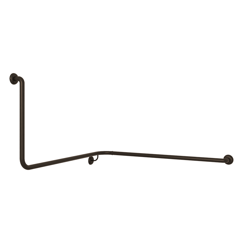 90° Flush Mount Wrap Around Modular Grab Rail RH in Designer Black - MLR116MOD_DESIGNER