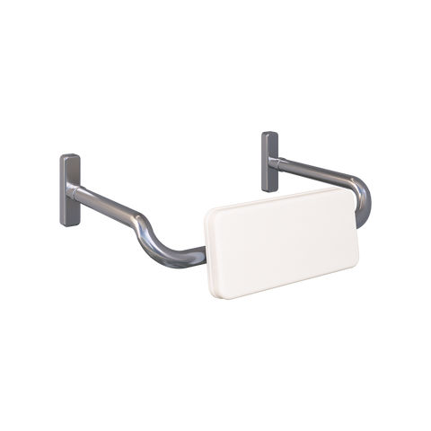Curved Rail Padded Backrest in Satin Stainless Steel - MLR119CMKII
