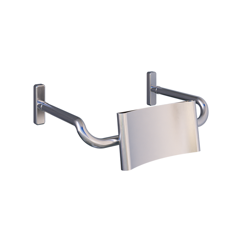 Vandal Proof Curved Backrest in Satin Stainless Steel - MLR119C_VP