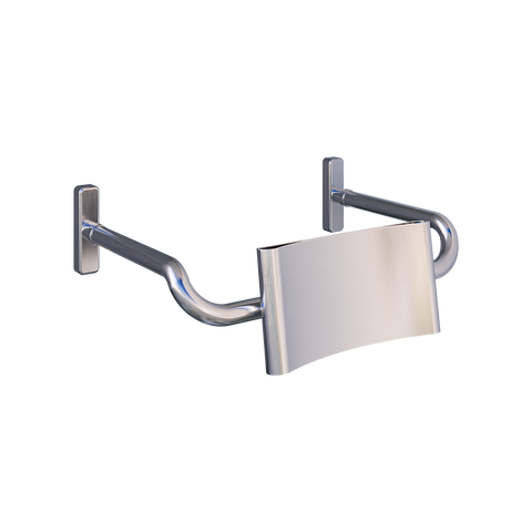 Vandal Proof Curved Backrest in Satin Stainless Steel - MLR119C_VP