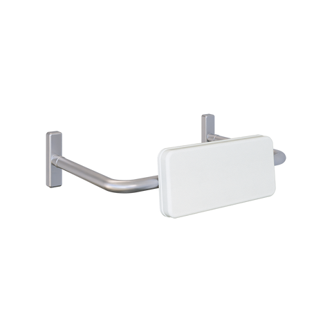 Straight Rail Padded Backrest in Satin Stainless Steel - MLR119MKII