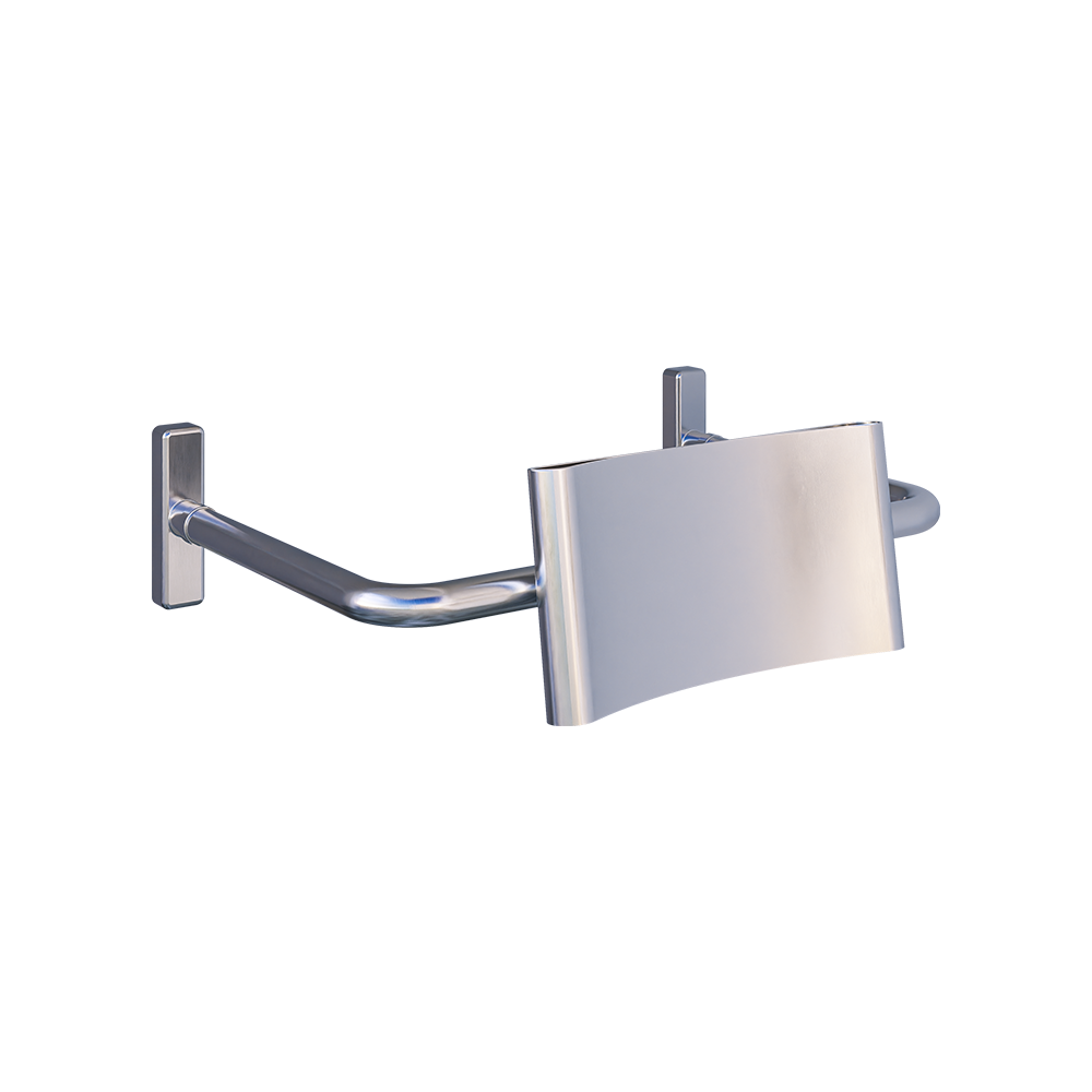 Vandal Proof Straight Arm Backrest in Satin Stainless Steel - MLR119_VP