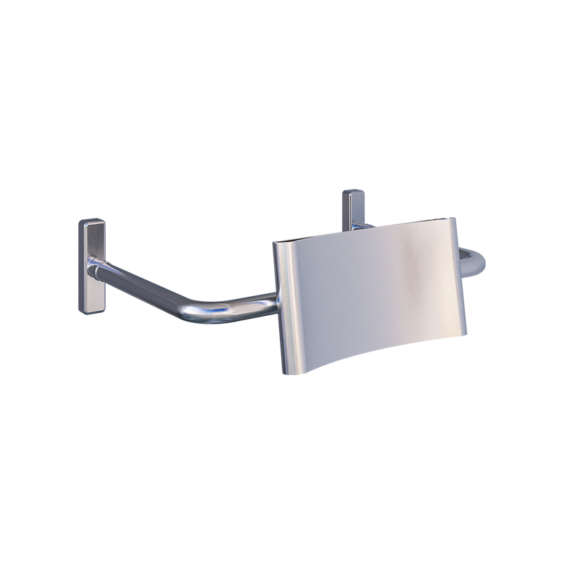 Vandal Proof Straight Arm Backrest in Satin Stainless Steel - MLR119_VP