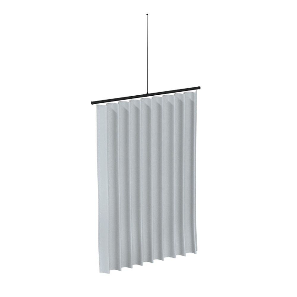 1200mm Micro Shower Straight Curtain Track in Designer Black - SCT_1200MM_DESIGNER
