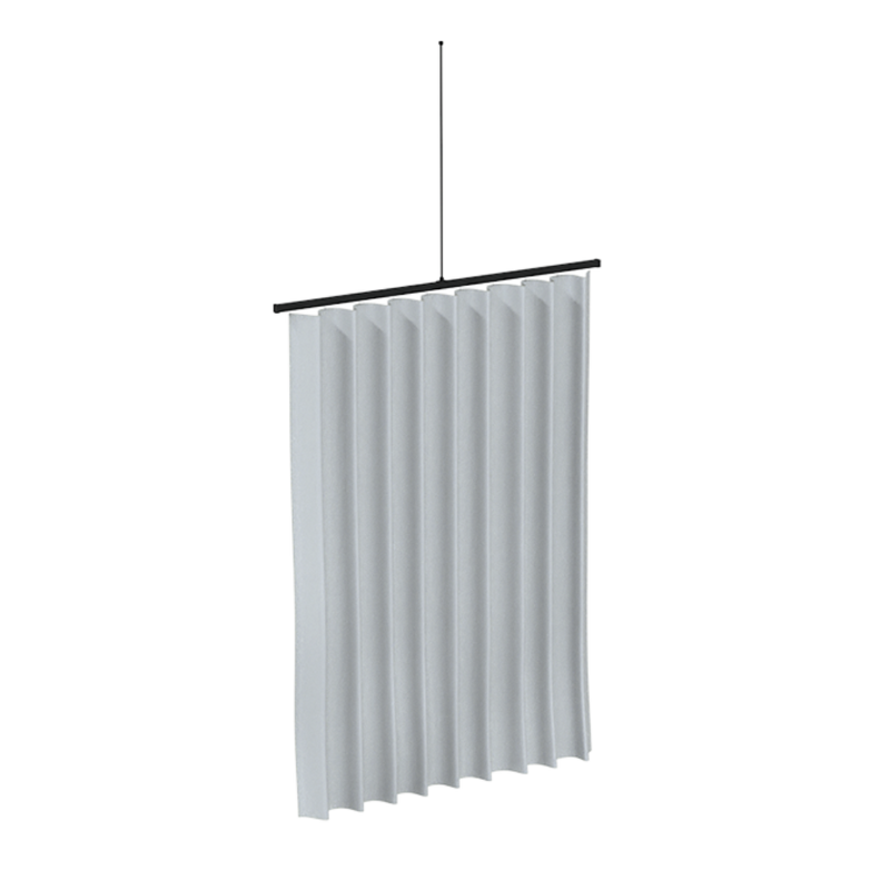 1200mm Micro Shower Straight Curtain Track in Designer Black - SCT_1200MM_DESIGNER