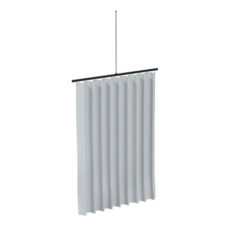 1200mm Micro Shower Straight Curtain Track in Designer Black - SCT_1200MM_DESIGNER