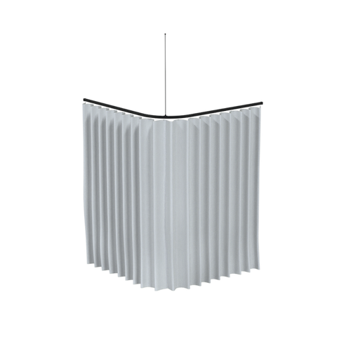 1600mm x 1600mm L Bend Shower Curtain Track System in Designer Black - SCT_1600X1600_DESIGNER