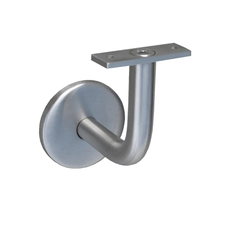 Flat Hand Rail Bracket in Satin Stainless Steel - MLR385