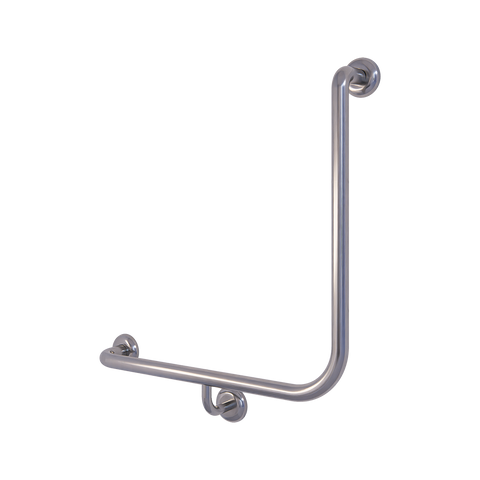 90° Bariatric Grab Rail in Satin Stainless Steel - MLRB_112LH_SS