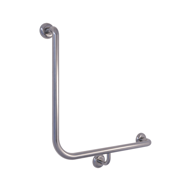 90° Bariatric Grab Rail in Satin Stainless Steel - MLRB_112RH_SS