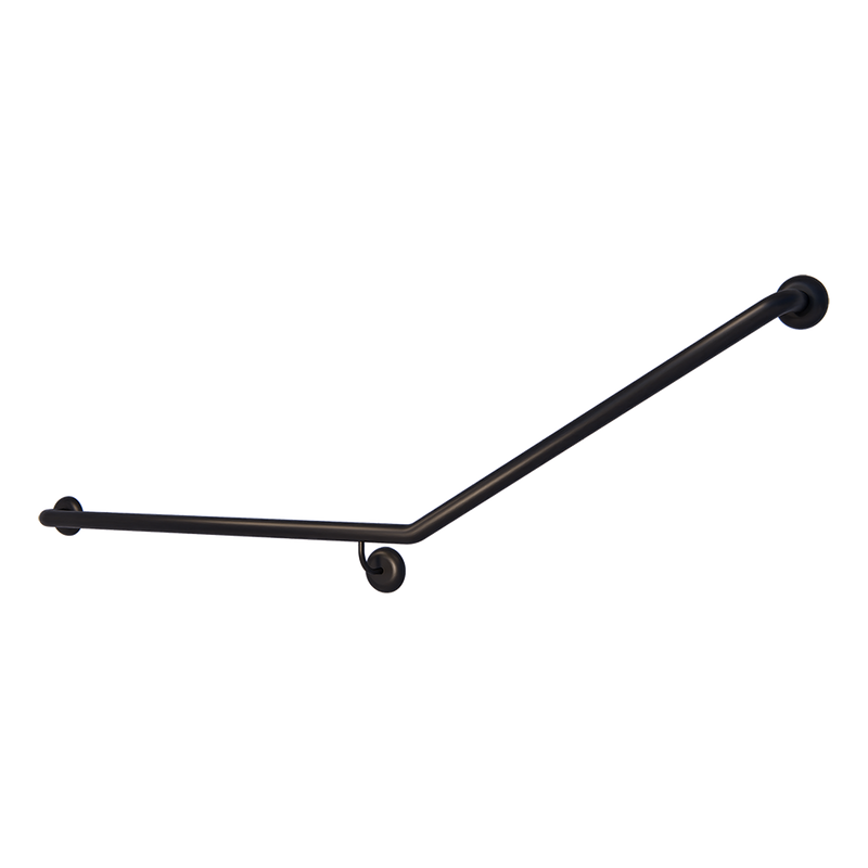 30° Flush Mount Side Wall LH Grab Rail in Designer Black - MLR101X_DESIGNER
