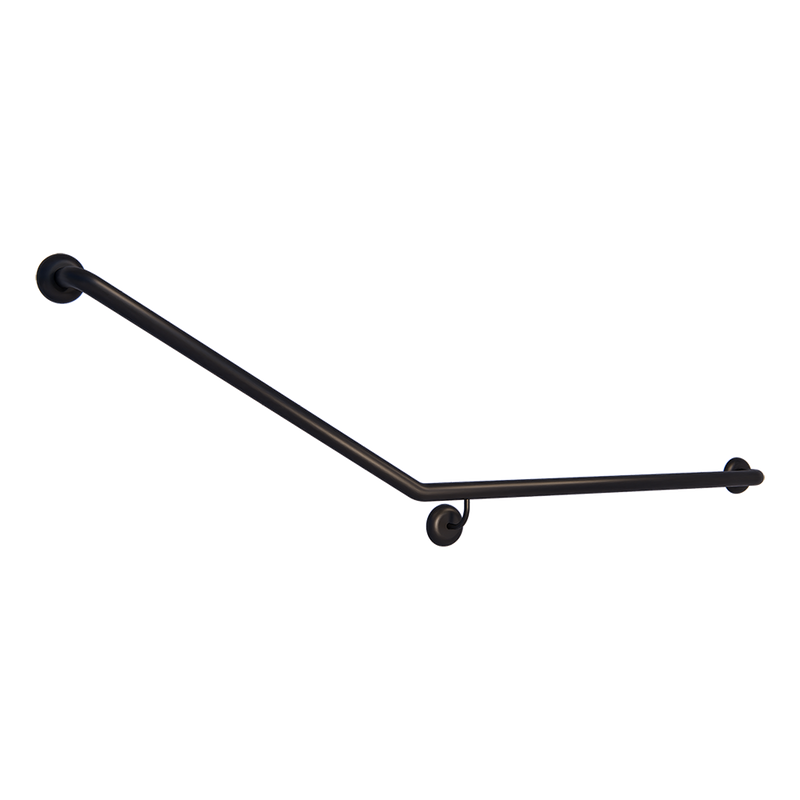 30° Flush Mount Side Wall RH Grab Rail in Designer Black - MLR102X_DESIGNER
