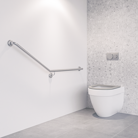 30° Flush Mount Side Wall RH Grab Rail in Satin Stainless Steel - MLR102X_SS